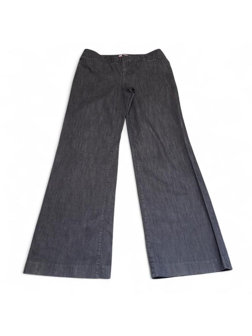 Lilly Pulitzer Wide Leg Low Rise Denim Jeans Women's 8 Resort Preppy Fall Gray